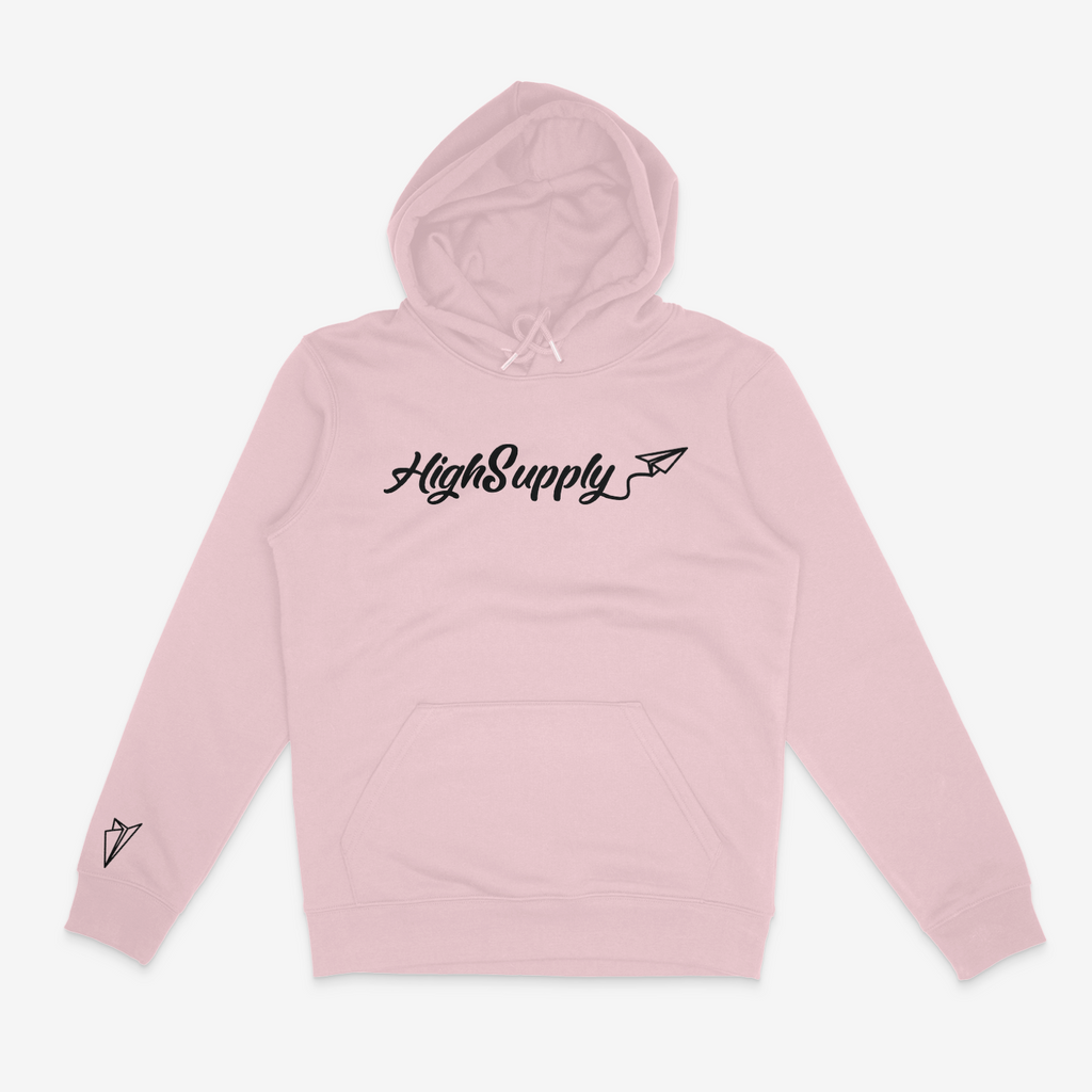 HighSupply - Classic Hoodie Cotton Pink (Black Logo)